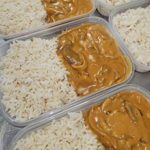 Beef Stroganoff with Rice