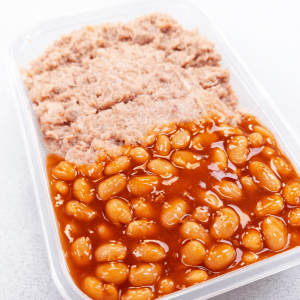 Corn Beef Hash- Corn Beef Mashed with Potato/ Side baked beans