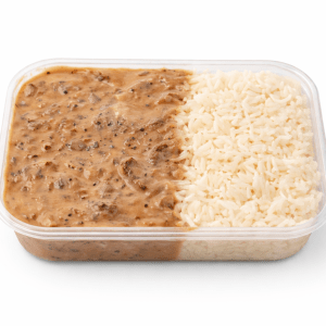 Steak/Peppercorn sauce with Rice